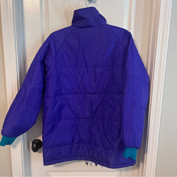 Vintage 90s Columbia Reversible Purple Teal Ski Snow Winter Jacket Coat XL - Picture 7 of 11